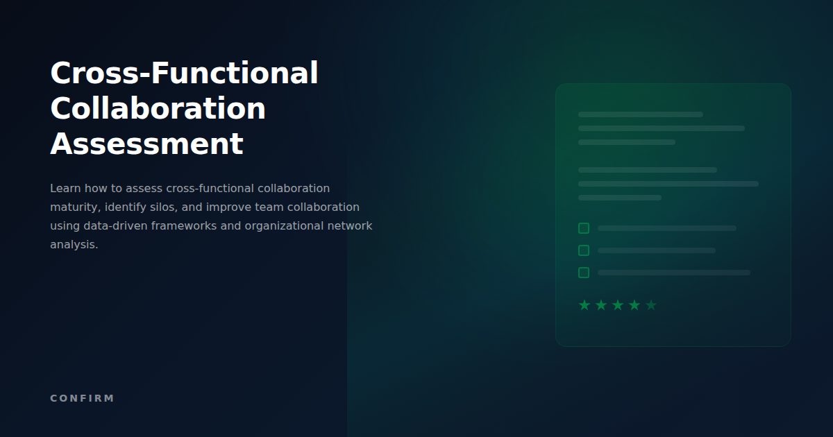 Cross-Functional Collaboration Assessment: Measure and Improve Team Collaboration