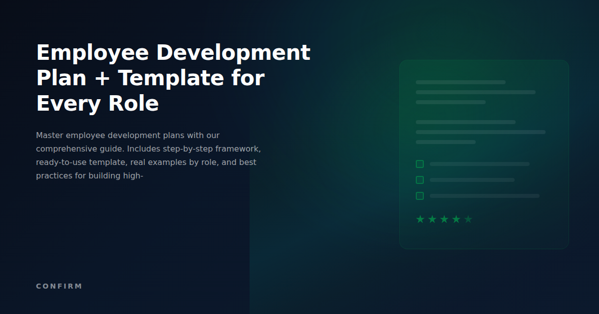 Employee Development Plan: Complete Guide + Template for Every Role