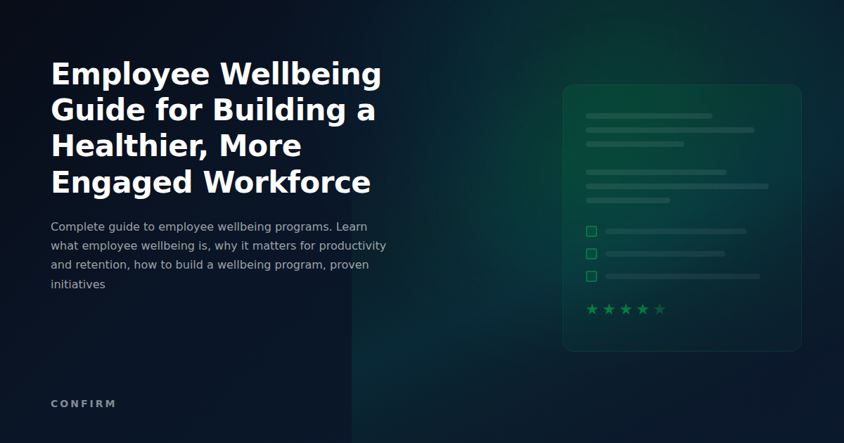 Employee Wellbeing Guide: The Complete Framework for Building a Healthier, More Engaged Workforce