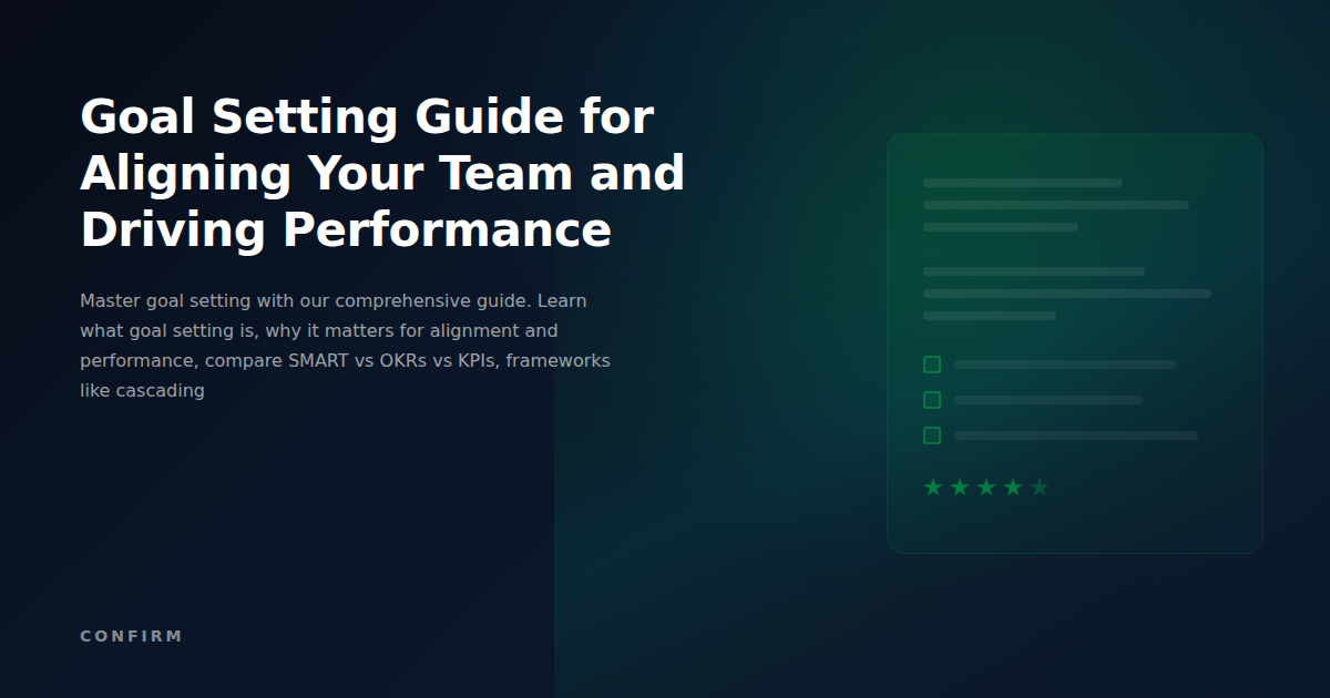 Goal Setting Guide: The Complete Framework for Aligning Your Team and Driving Performance