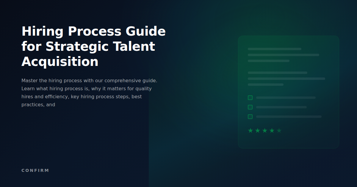Hiring Process Guide: The Complete Framework for Strategic Talent Acquisition
