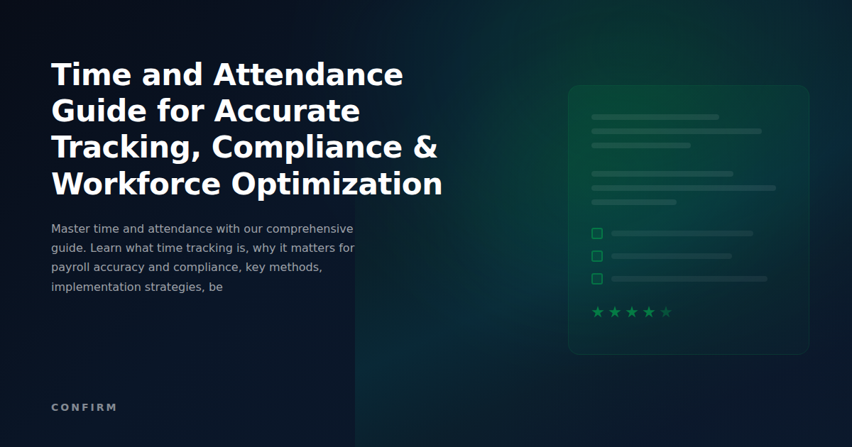 Time and Attendance Guide: The Complete Framework for Accurate Tracking, Compliance & Workforce Optimization