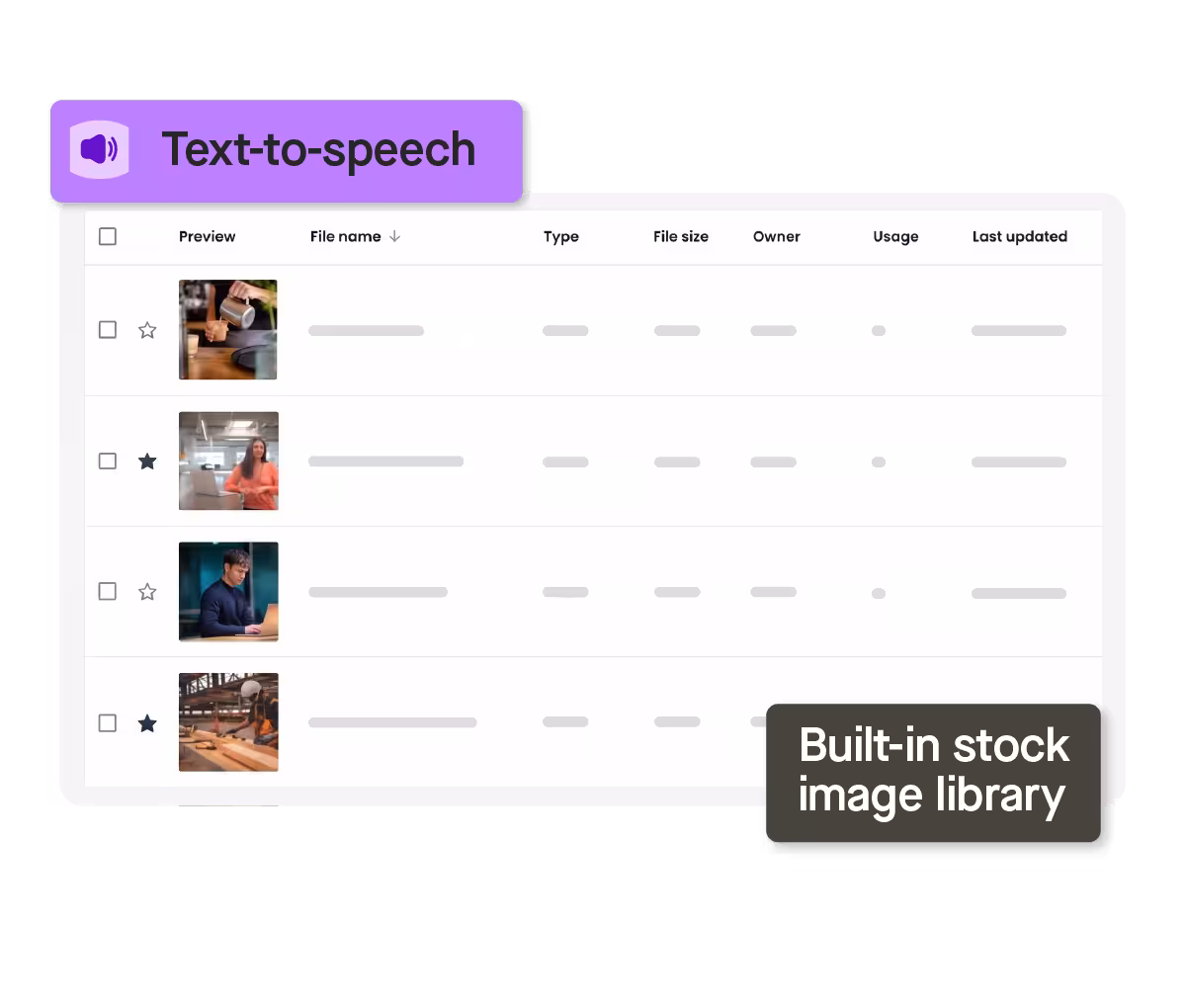 text to speech assets elucidat