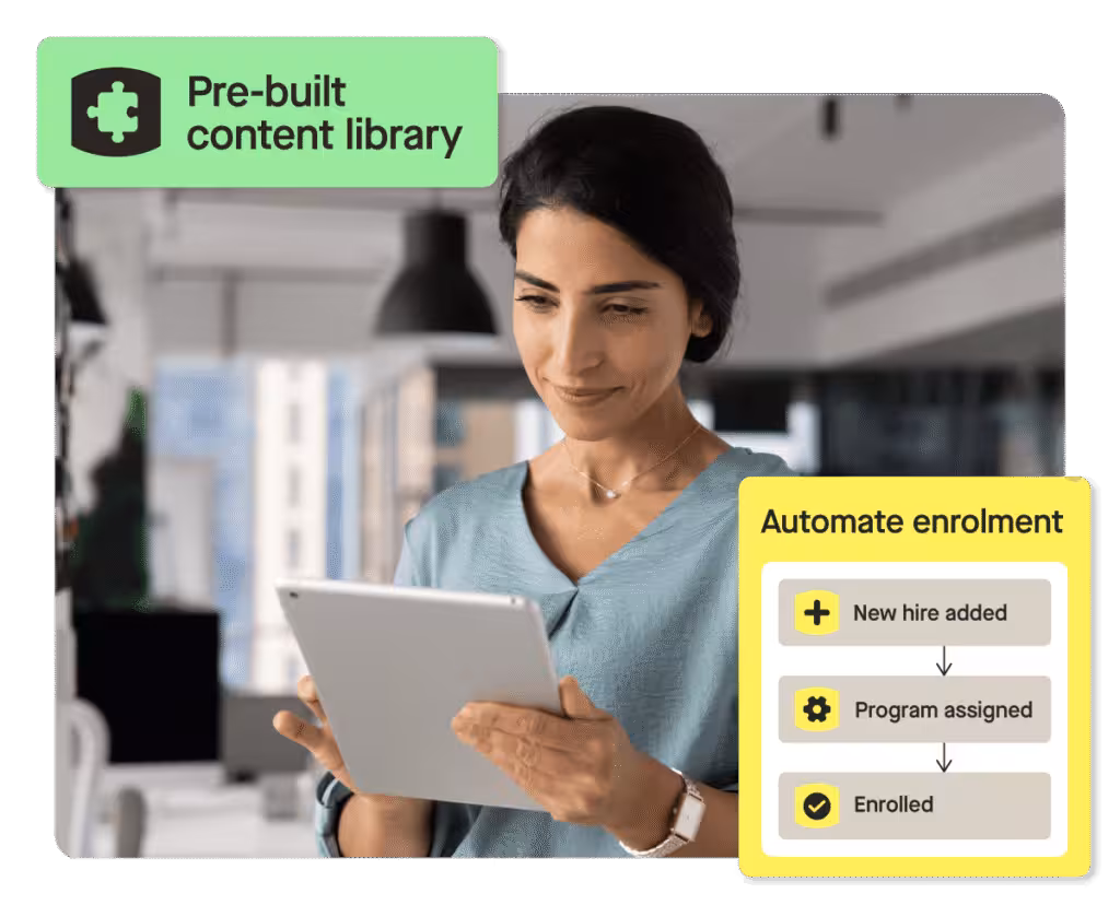 Person on tablet automated enrollment