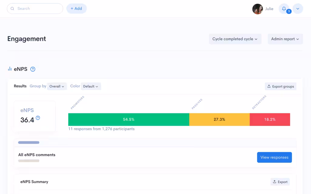 landscape perform nps dashboard