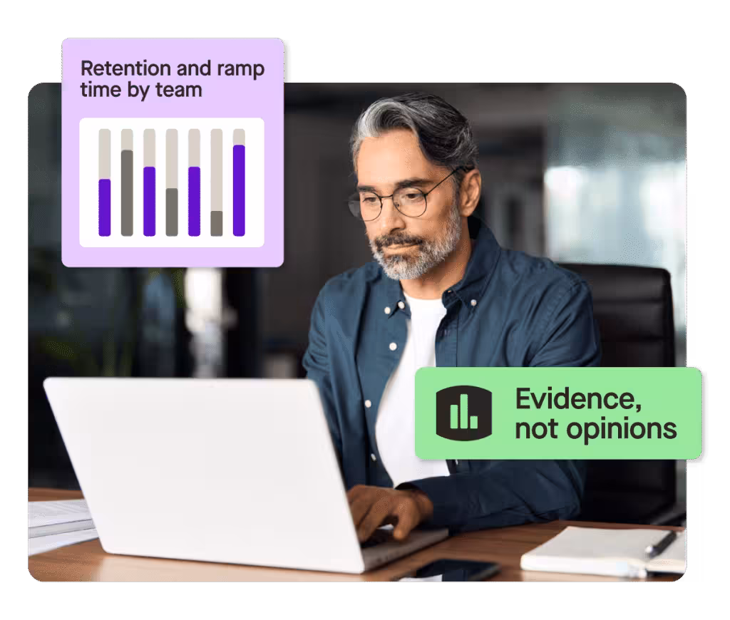 Person on laptop looking at analytics