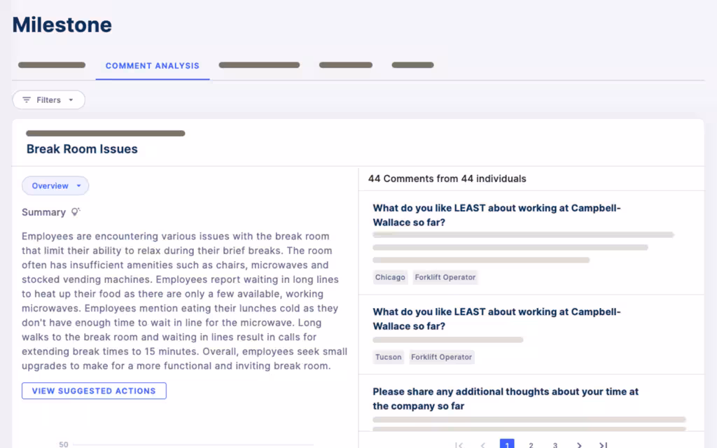 landscape engage comment analysis